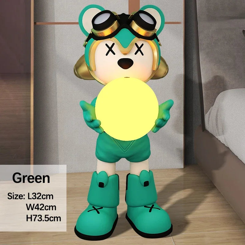 Decorative interstellar bear LED floor lamp for children - vue 10 sur 10