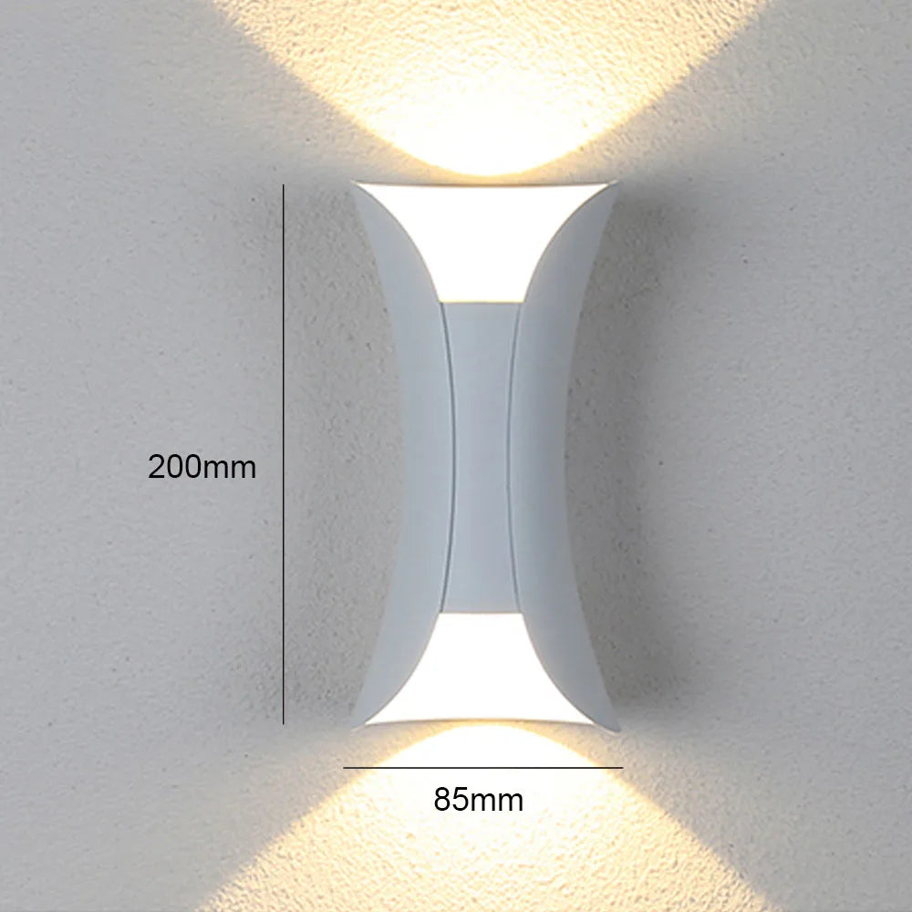 modern waterproof aluminum led wall light for outdoor decoration - vue 8 sur 10