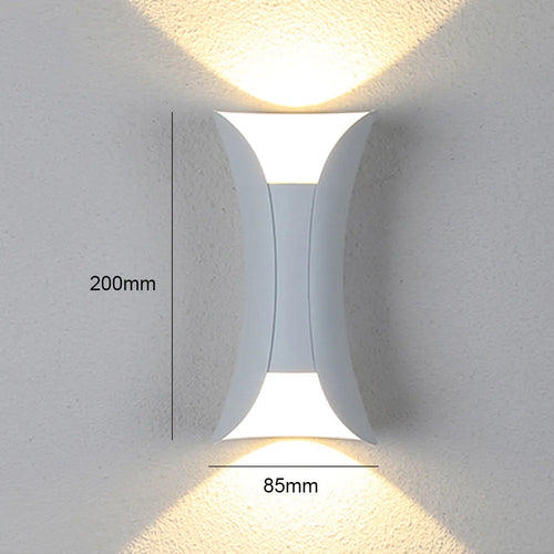 modern waterproof aluminum led wall light for outdoor decoration - vue 9 sur 10