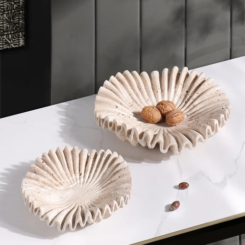 Modern wabi-sabi style marble storage tray artistic décor - vue 4 sur 8