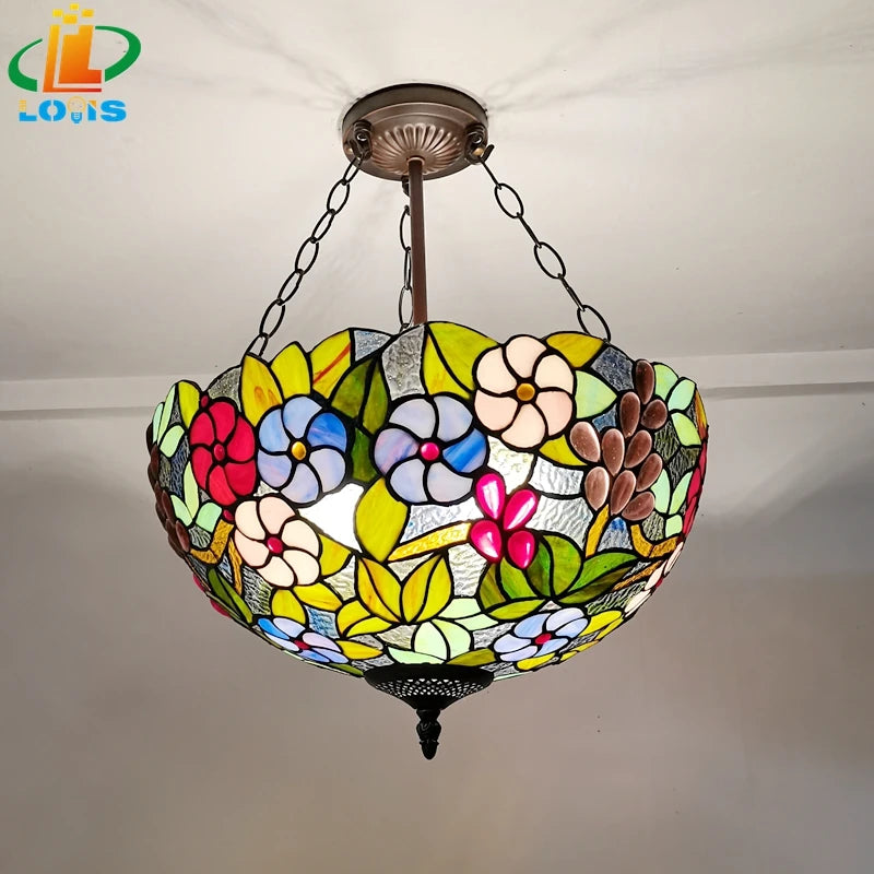 Tiffany style grape flower chandelier