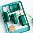 Nordic matte gold ceramic bathroom accessory set