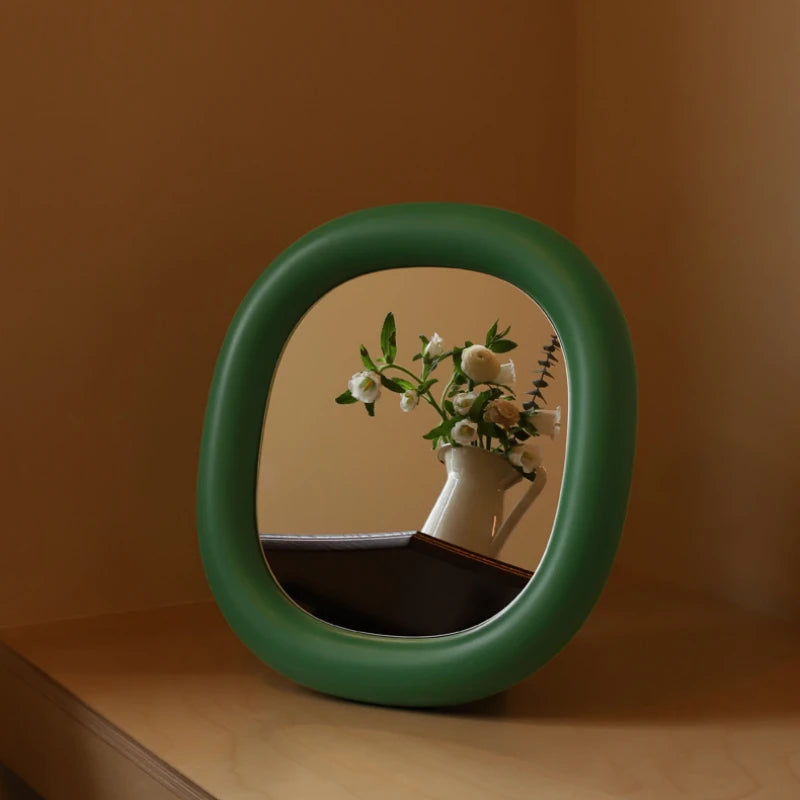 cute round decorative mirrors for makeup hanging handheld - vue 6 sur 8