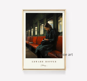 bibliothèque d'œuvres d'art d'edward hopper affiches murales modernes