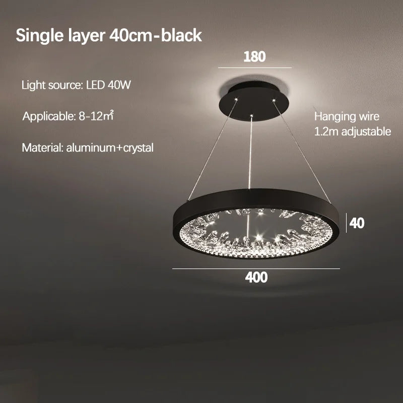 Luxury designer crystal chandelier with LED lighting