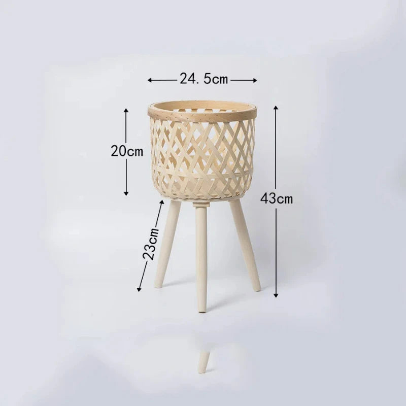 Hand-woven rattan flower pot for green plants - vue 10 sur 12