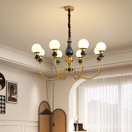 Nordic glass chandelier for a romantic and cosy interior - vue 6 sur 14