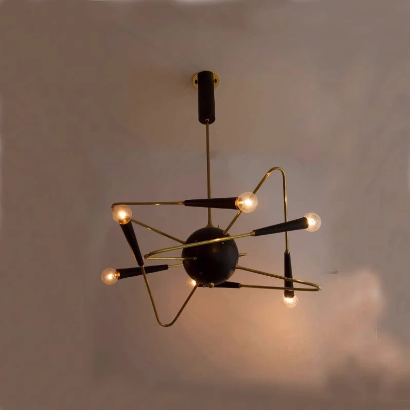 Nordic industrial design pendant light modern indoor lighting - vue 3 sur 9