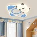 Cute panda ceiling light for modern minimalist children's room
