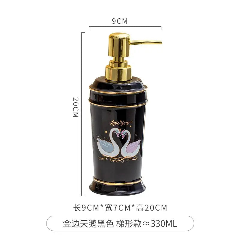 ceramic soap dispenser for shower gel and disinfectant - vue 24 sur 30