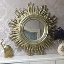 sun apolo art designs gold silver decorative wall mirror