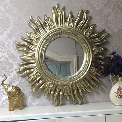 sun apolo art designs gold silver decorative wall mirror - vue 13 sur 14