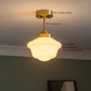 Milky white glass LED pendant light