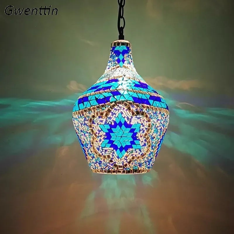Bohemian art vase chandelier for handmade home decor - vue 5 sur 13