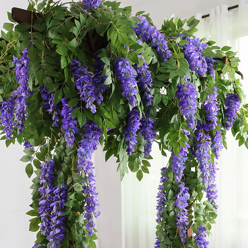 artificial flower garland for wedding decoration