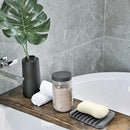 silicone soap dish self-draining tray for bathroom