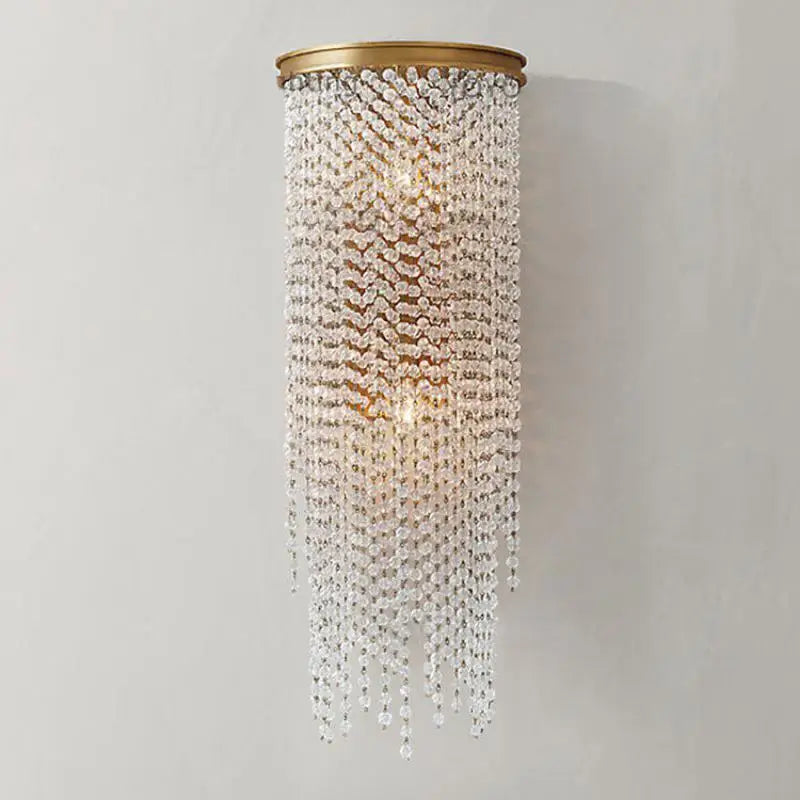 Modern gold crystal wall light for elegant interiors