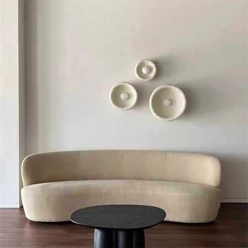 Japanese wabi sabi stone wall light for indoor decor - vue 6 sur 7