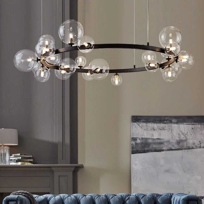 Modern designer glass chandelier for elegant interior decor
