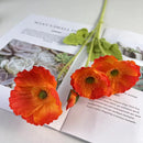 Artificial silk poppy flowers for decoration and events