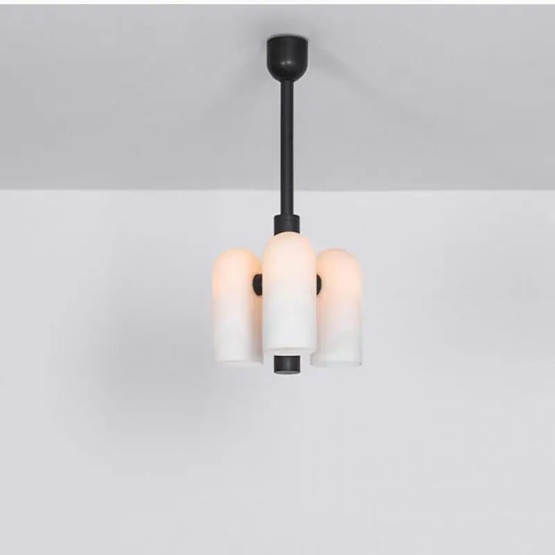 Elegant modern milky glass chandelier pendant light