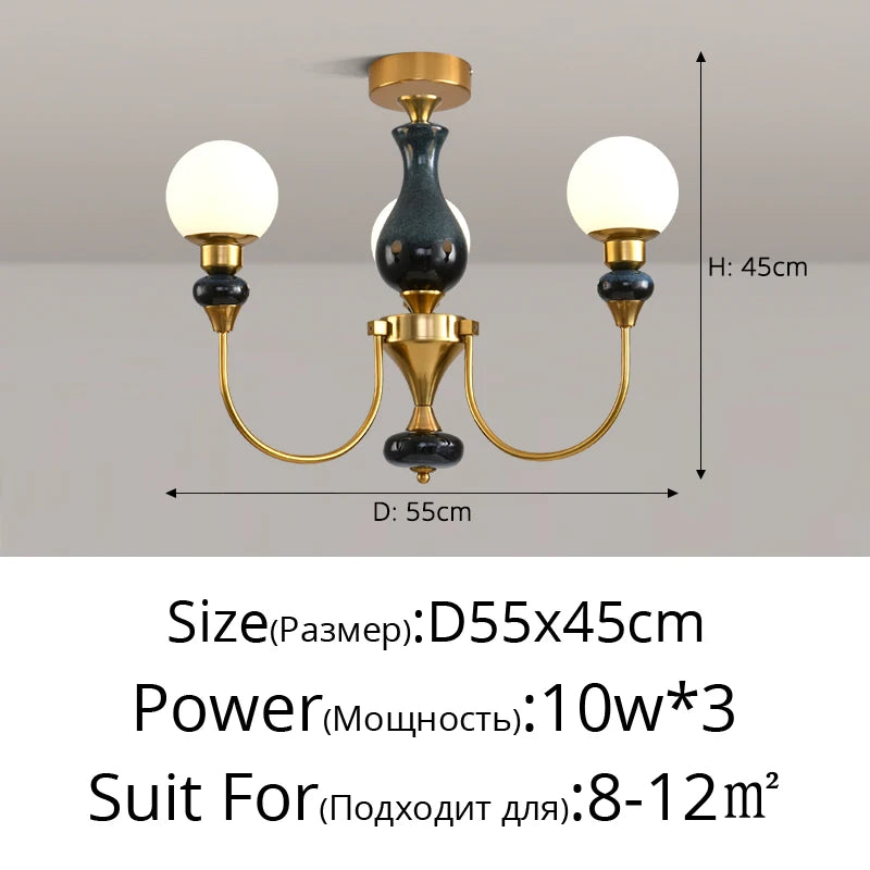 Nordic glass chandelier for a romantic and cosy interior - vue 12 sur 14