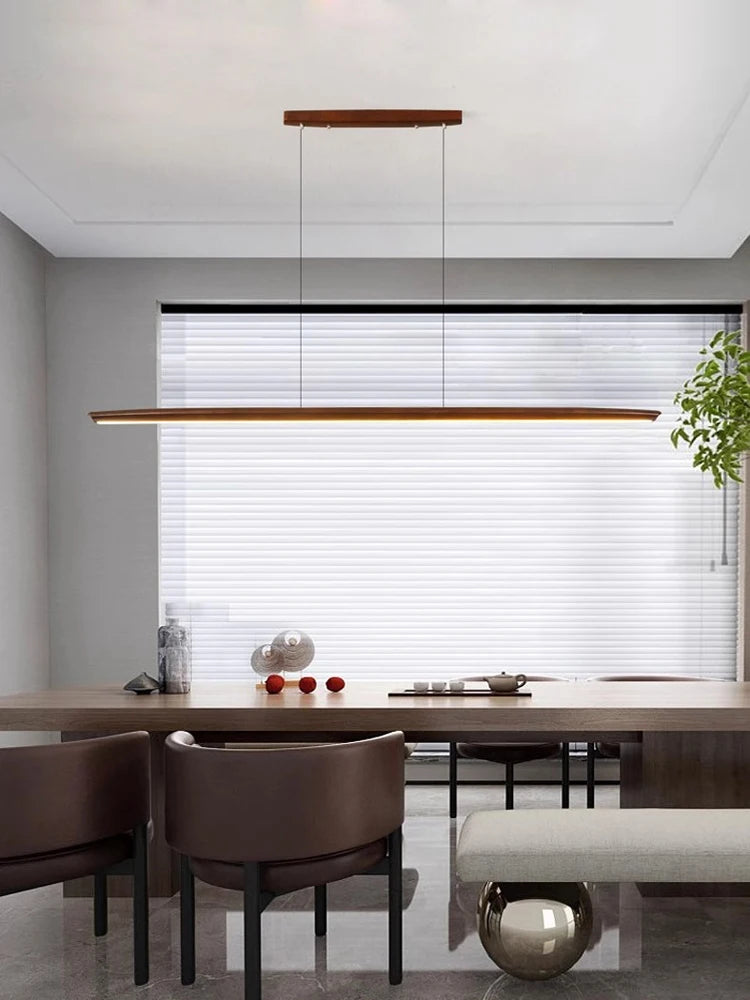 lustre suspendu en bois design tendance dimmable pour intérieur moderne - vue 6 sur 15