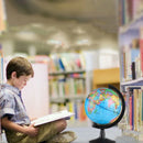 rotating portable globe for learning geography