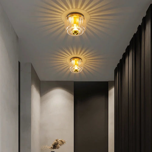 Modern glass wall light for indoor decoration - vue 4 sur 8