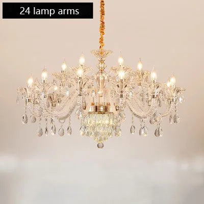 Designer crystal chandelier for elegant and refined lighting