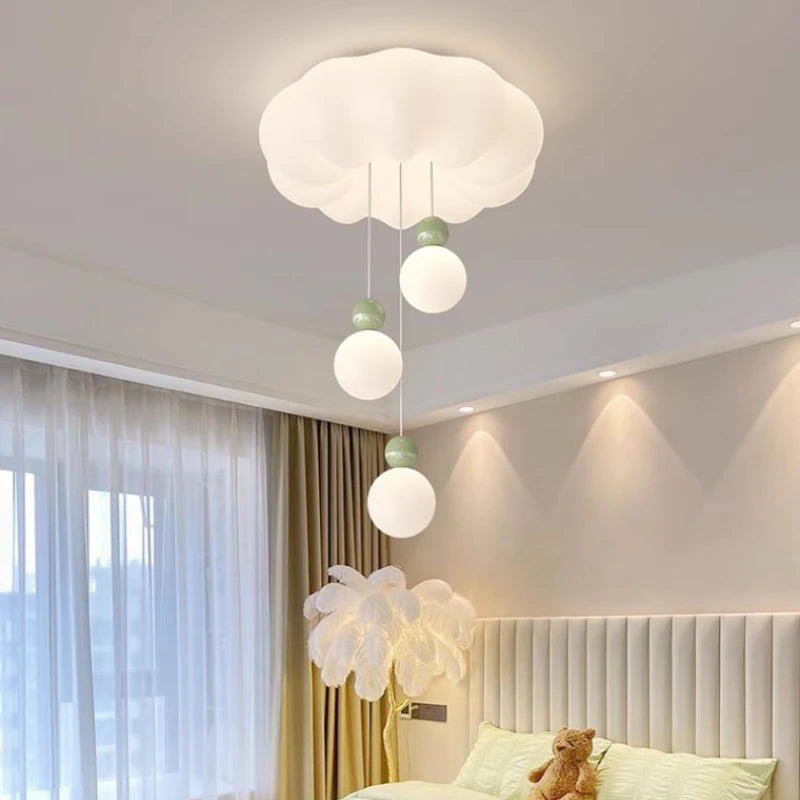 Modern cloud chandelier for children's room, romantic and cosy - vue 4 sur 15