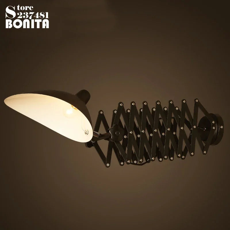 Vintage telescopic wall light for interior decoration