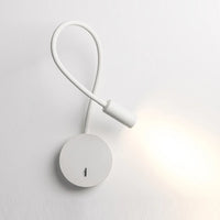 Flexible reading wall light with switch