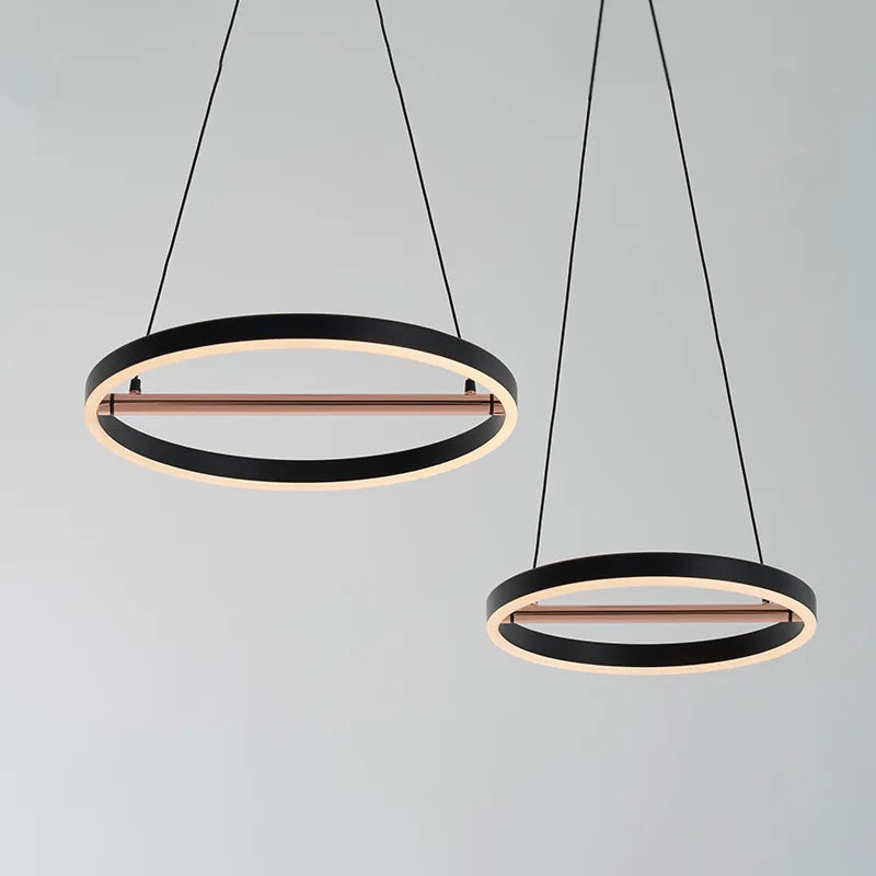Modern Danish style round LED strip pendant light for indoor lighting