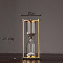 metal hourglass with 30 minute timer for decoration
