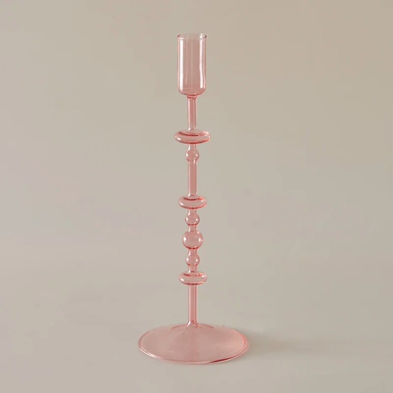 Glass candle holder for creative and elegant interior decoration