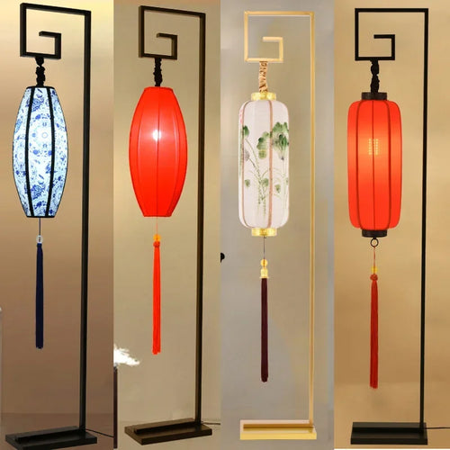 Retro zen Chinese floor lamp for modern home decor - vue 3 sur 12