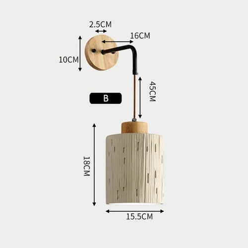 Japanese wabi sabi wall light nordic minimalist style - vue 9 sur 8