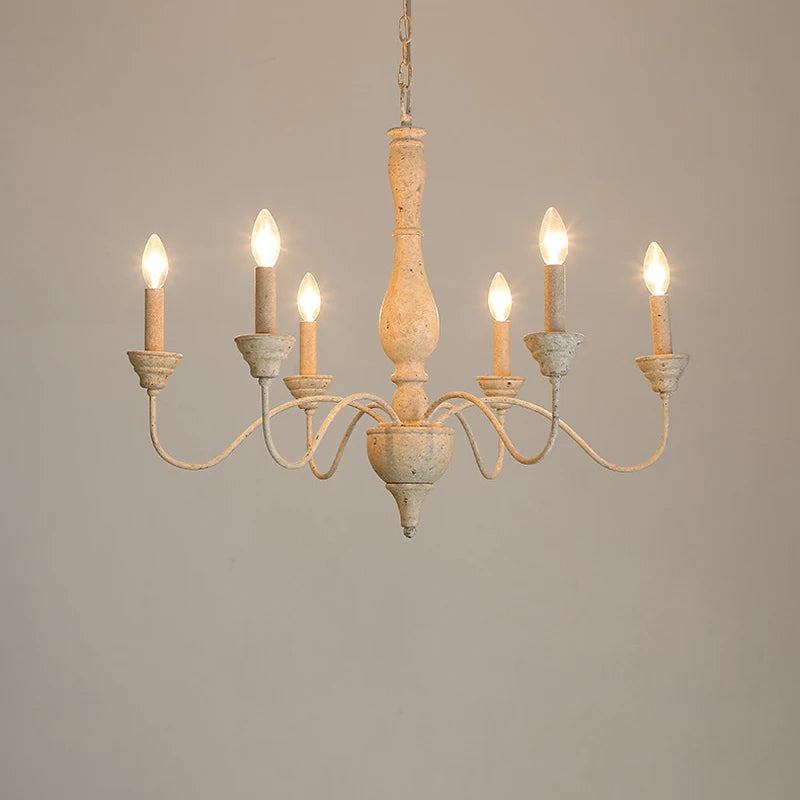 American rural vintage wooden chandelier for living room, dining room, bedroom, café or shop