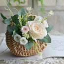 Rattan and wicker basket for flowers and storage
