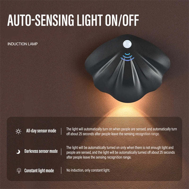 Wireless smart LED wall light with USB motion sensor