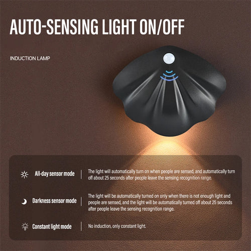 Modern LED night light with wireless motion sensor - vue 3 sur 8