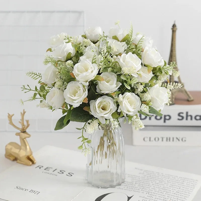 Artificial peony bouquet for weddings and home decor - vue 4 sur 15