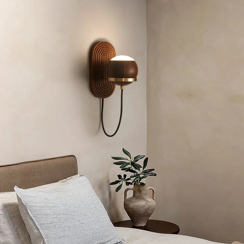 Chinese black walnut wall light - vue 4 sur 6
