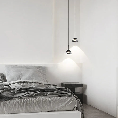 Modern glass pendant light for minimalist interior - vue 4 sur 8