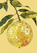 Retro abstract disco ball poster for wall decoration