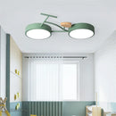 Nordic LED ceiling light with 3 colour temperatures for bicycle motif