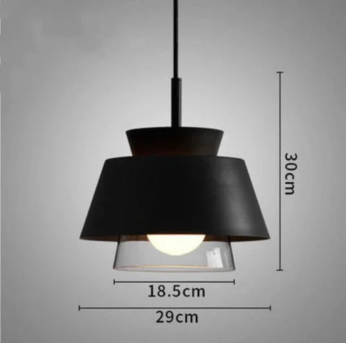 Nordic style glass and iron pendant light for decorative interiors - vue 14 sur 13