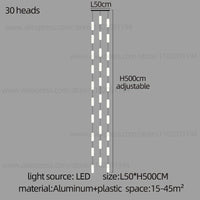 Nordic LED chandelier for staircase, duplex and penthouse villa