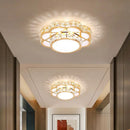 Modern crystal ceiling light with floral design for all spaces